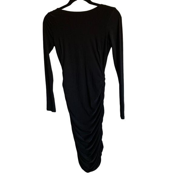 Lulus Black Ruched Open Back Long Sleeve Mini Dress Size XS NWT - Picture 12 of 16